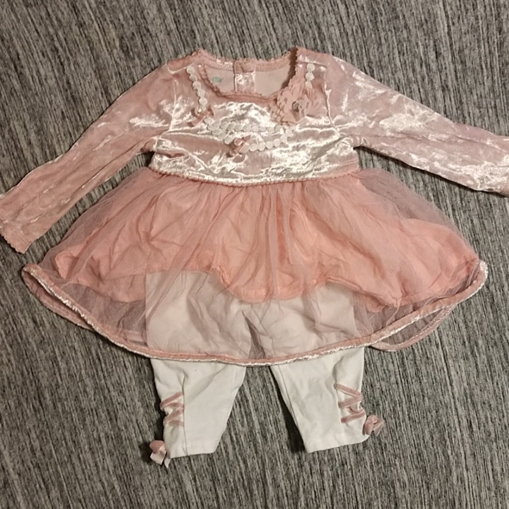 Velvety pink dress